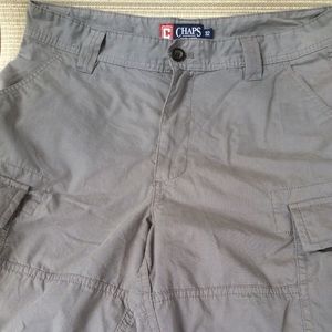 Chaps Gray Cargo Shorts (Size 32)